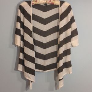 WHBM XL chocolate brown and pure white flyaway